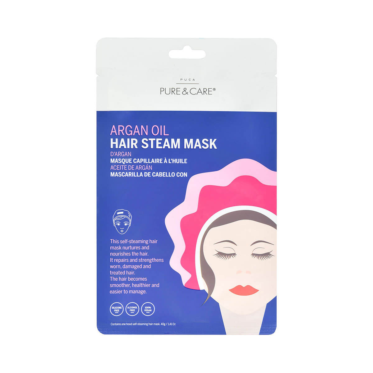 Argan Oil Hair Steam Mask for healthier and stronger hair I PUCA - PURE & CARE