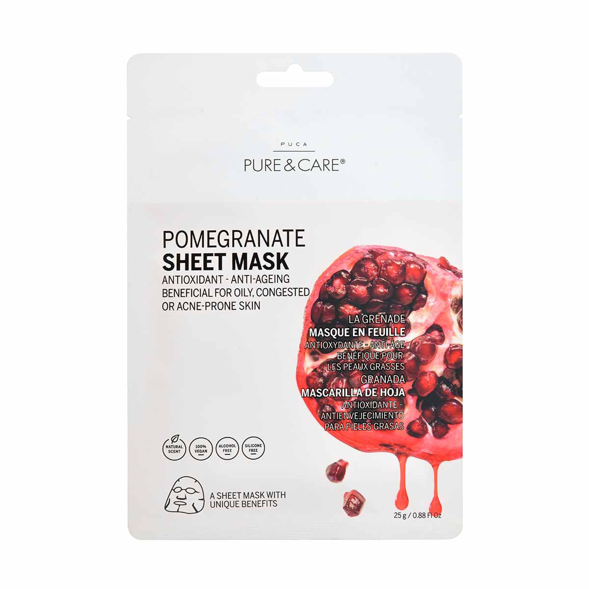 Pomegranate Antioxidant Sheet Mask I PUCA - PURE & CARE