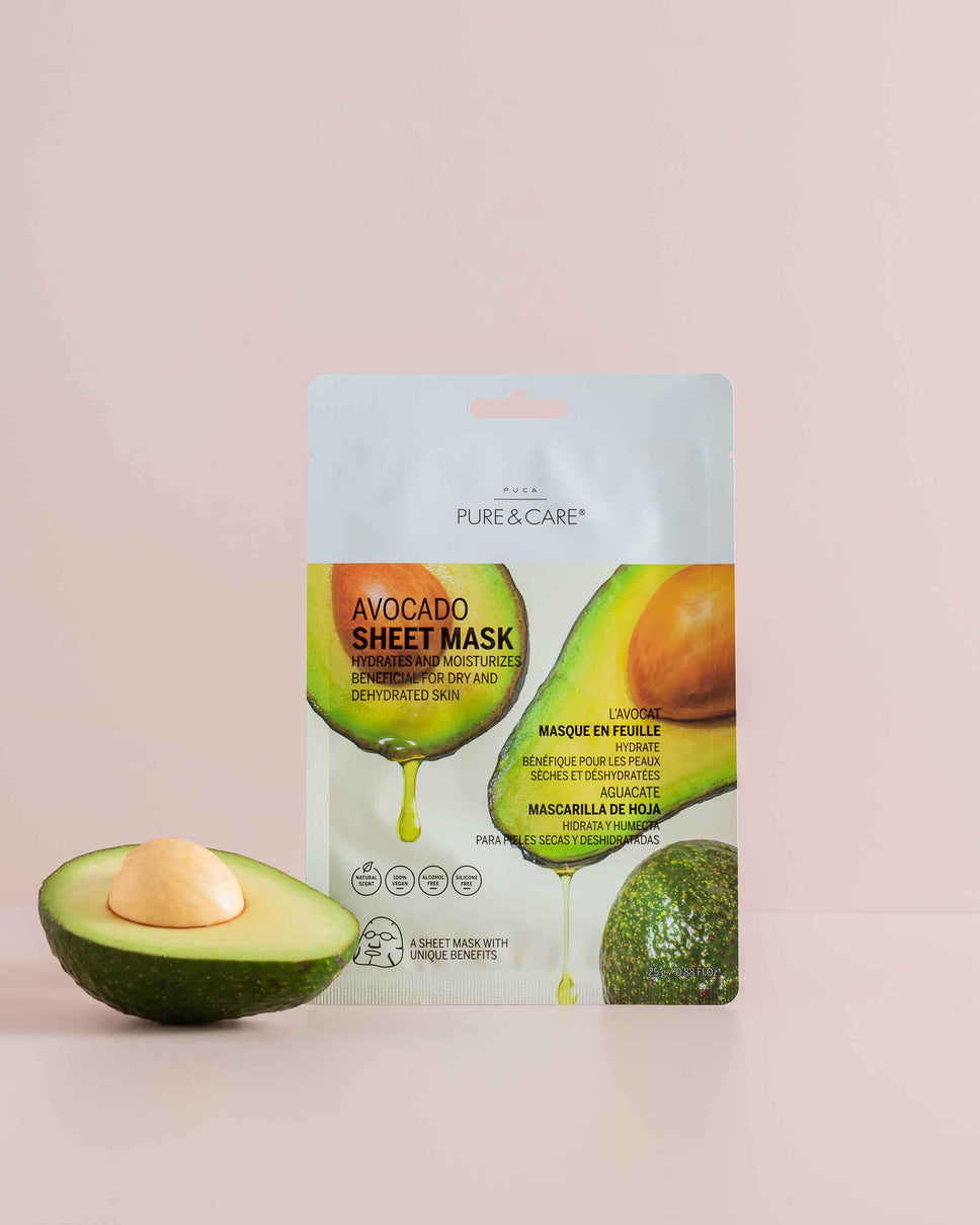 Sheet Mask with Avocado I PUCA - PURE & CARE