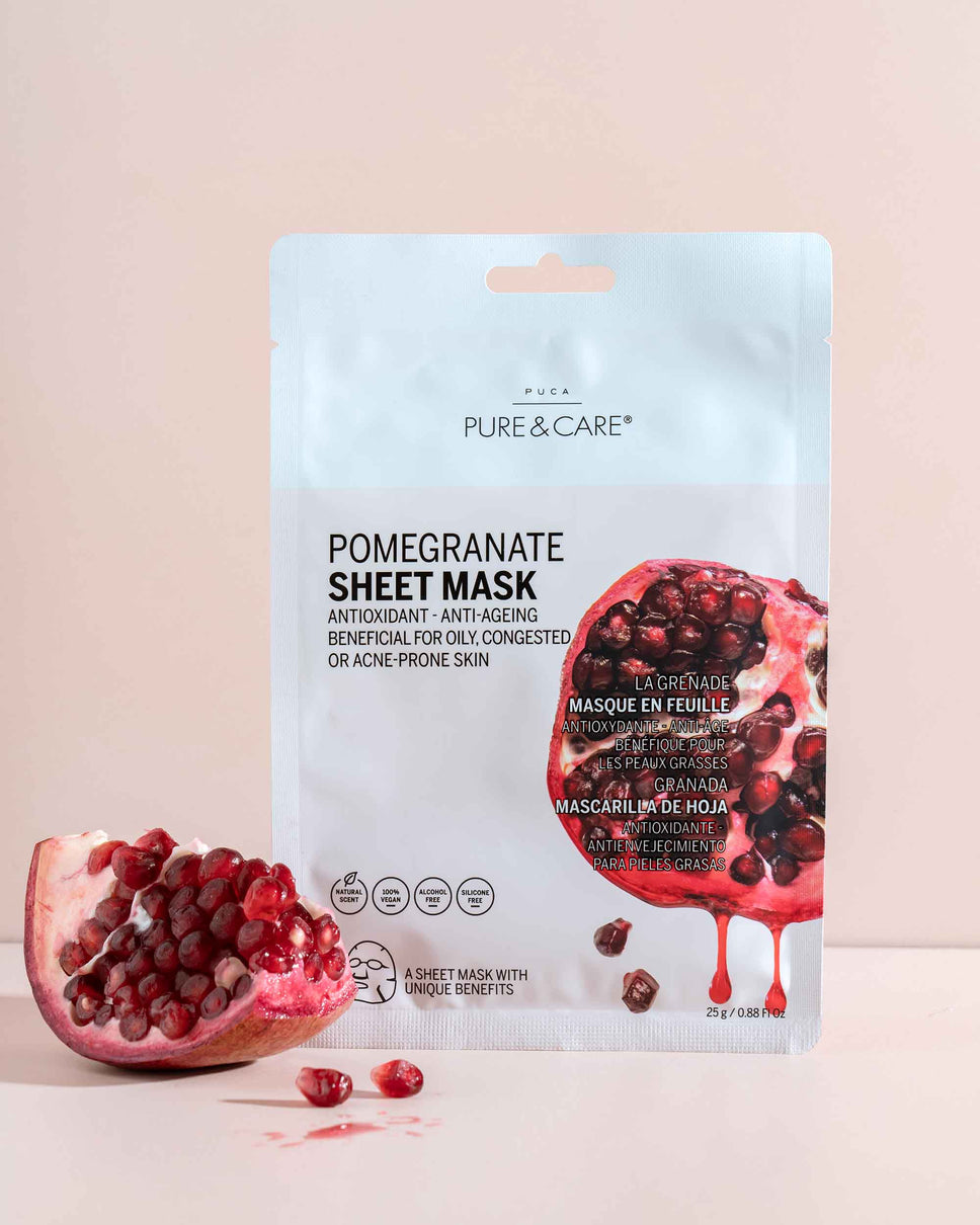 Sheet Mask with Pomegranate I PUCA  PURE & CARE