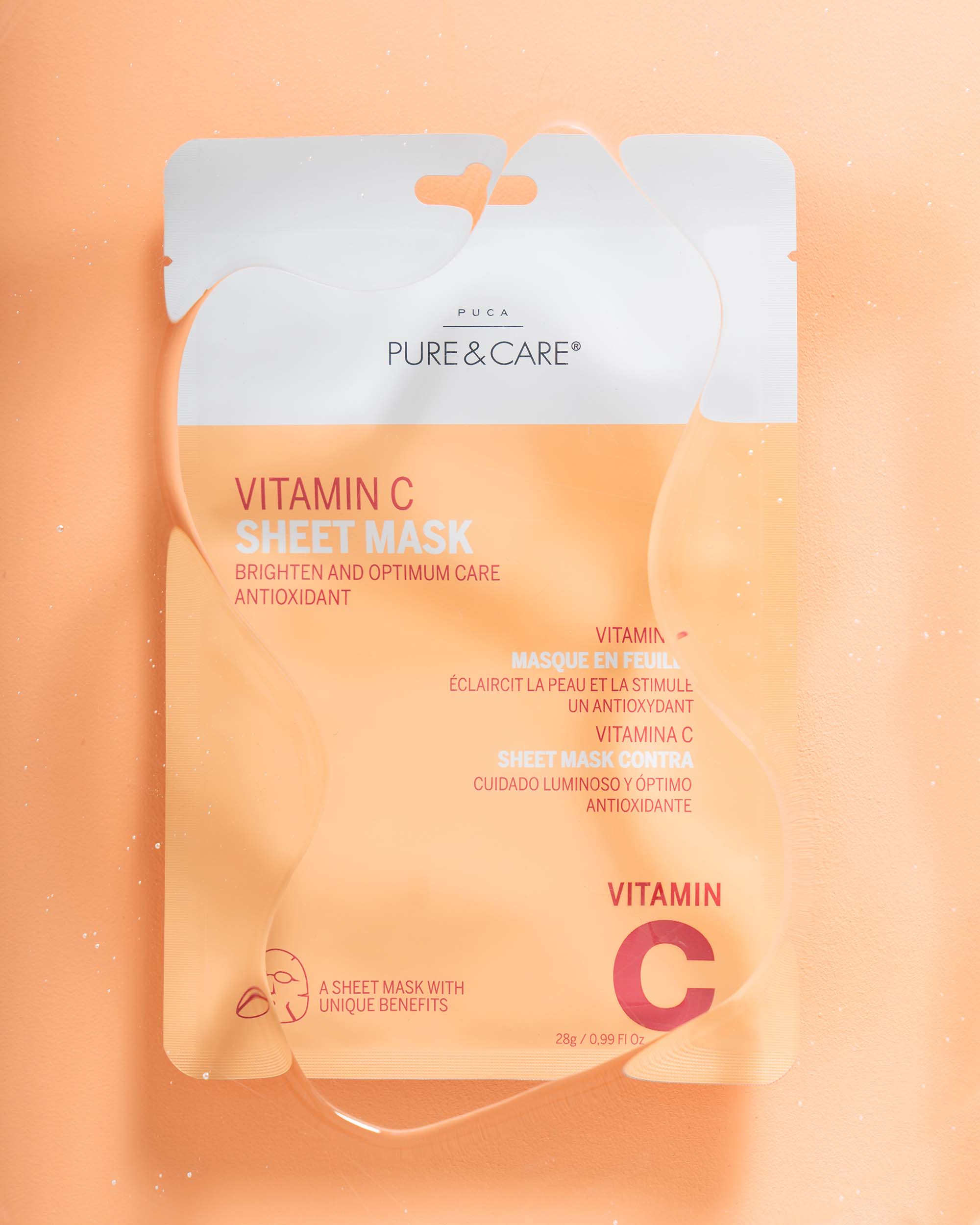 Vitamin C Sheet Mask Brighten Antioxidant I PUCA - PURE & CARE