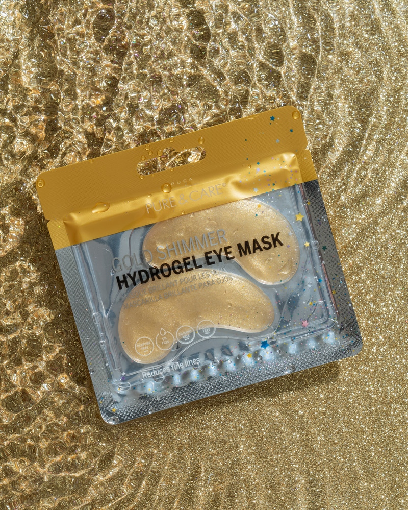 Gold Shimmer Hydrogel Eye Mask