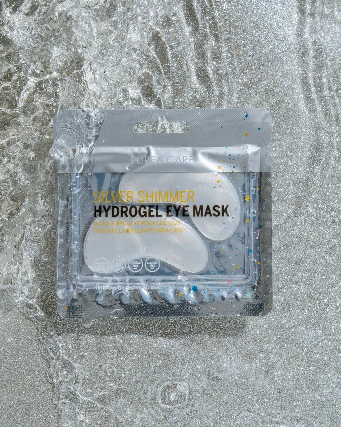 Silver Shimmer Hydrogel Eye Mask