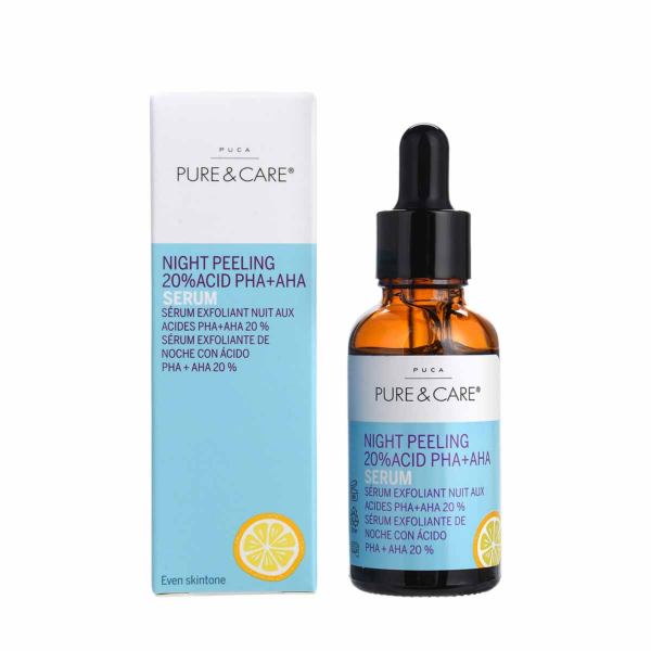 Serum 20 % Säure-Nachtpeeling PHA+AHA | PUCA - PURE & CARE